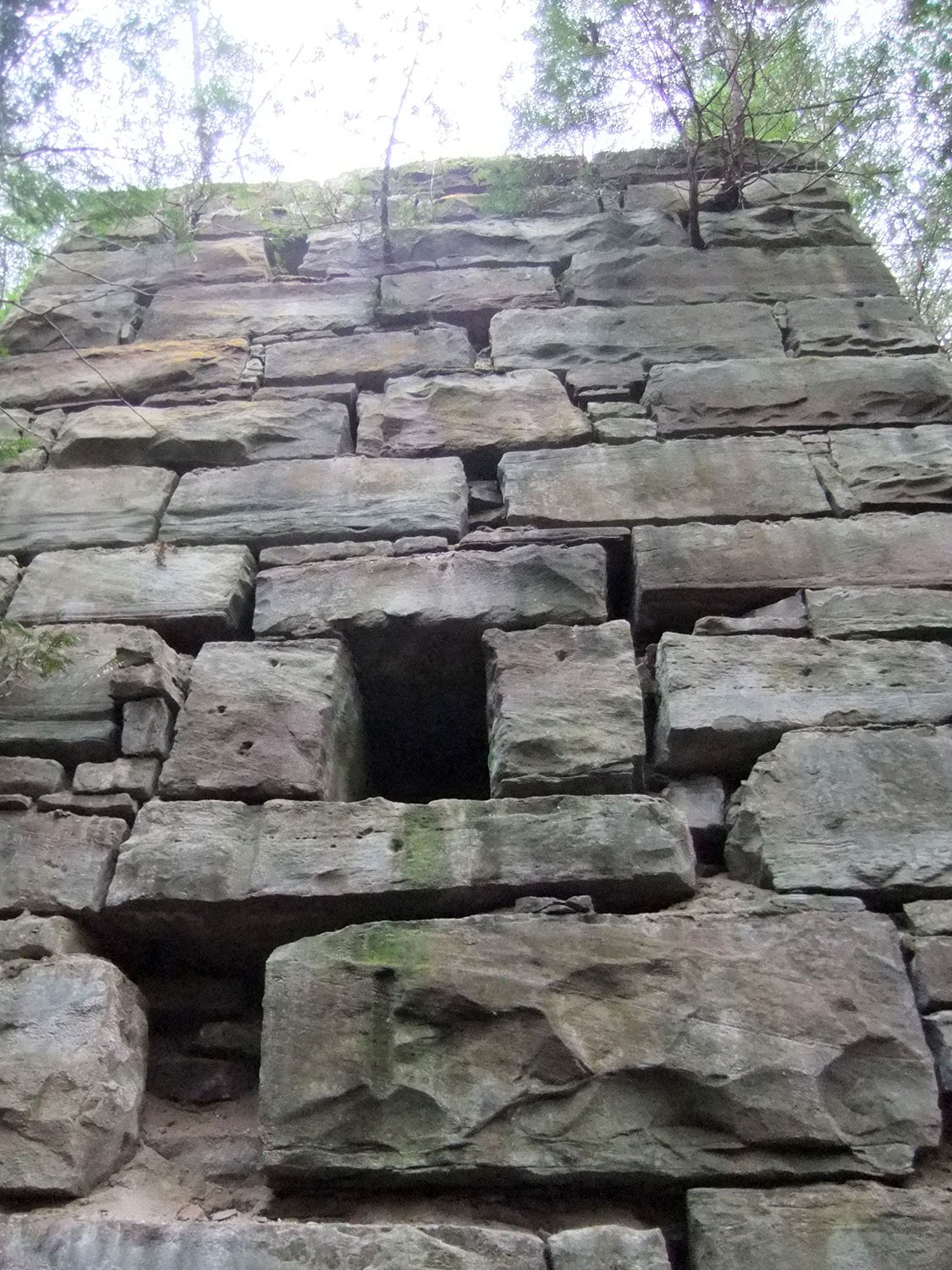 Hoffman lime kiln west wall.