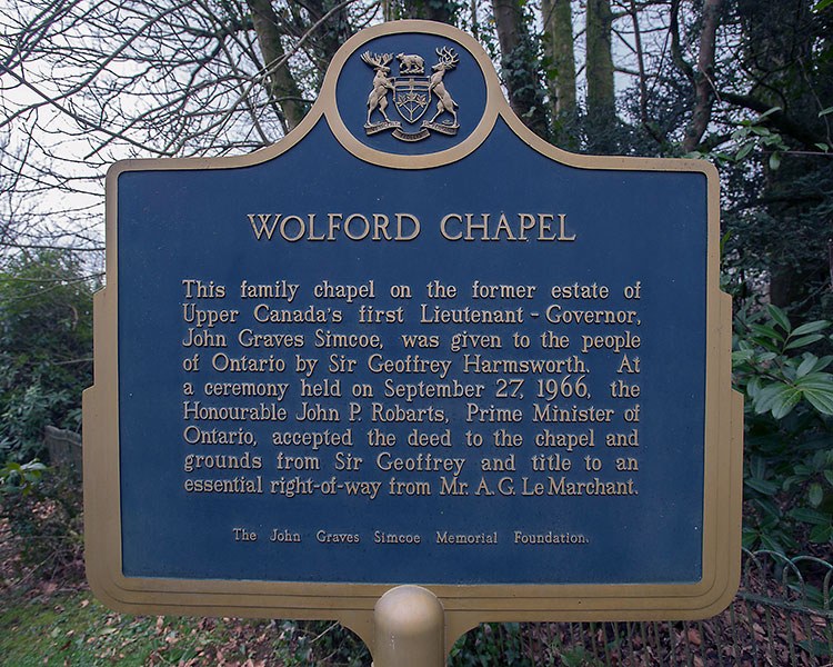 Provincial plaque at Wolford Chapel, Honiton, Devon, England (Photo: Tessa J. Buchan)