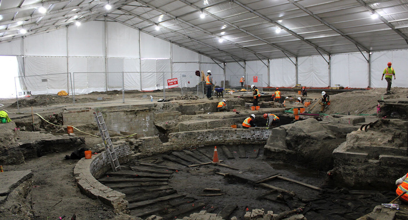 Excavation around the turntable in 2023