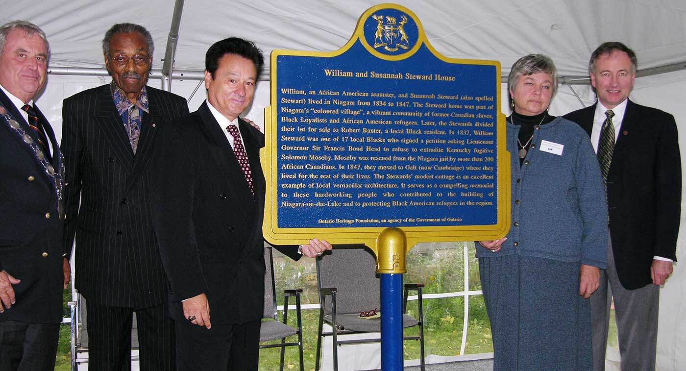 Provincial plaque unveiling for the William and Susannah Steward House, Niagara-on-the-Lake