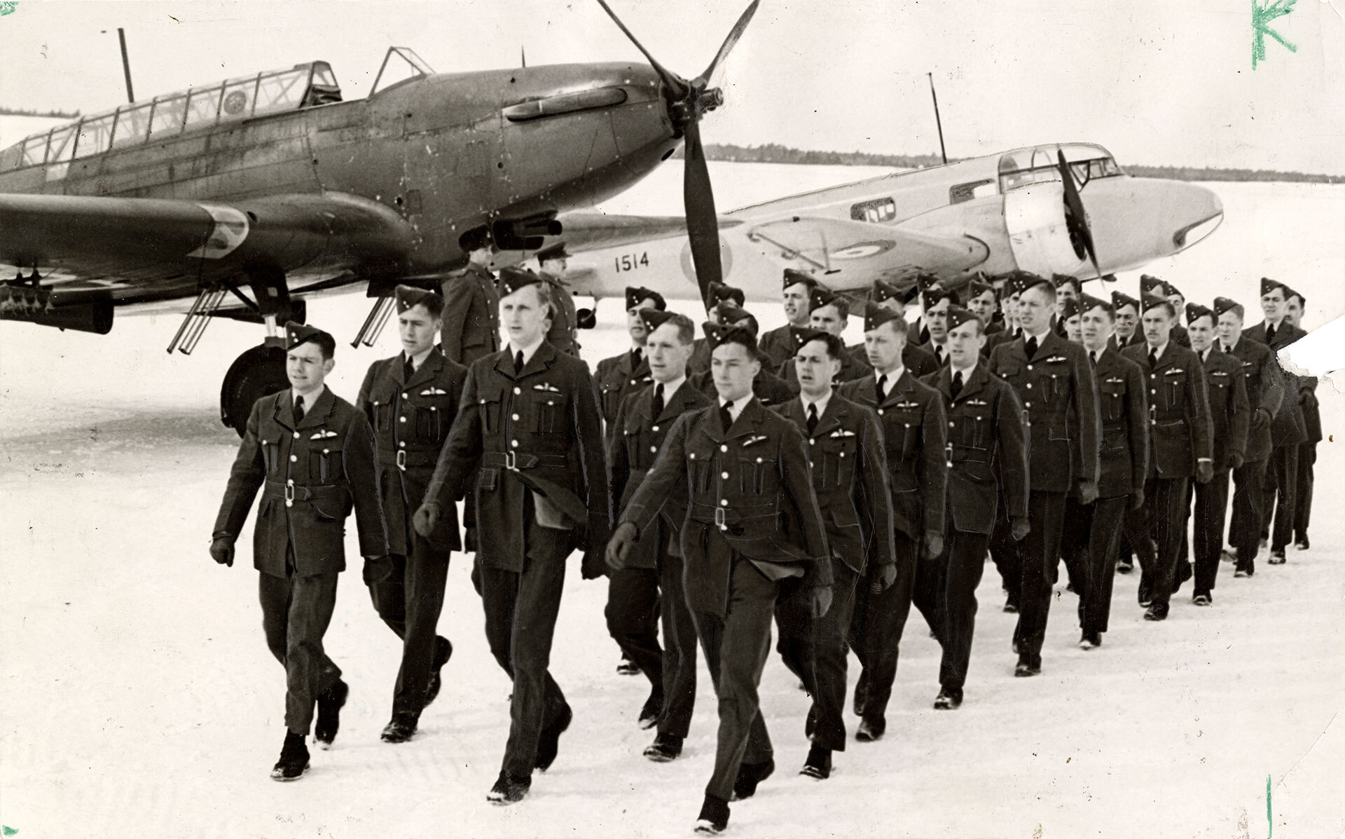 Wings Parade, 1944. Young Canadians who completed their fly training under the Commonwealth Air Training Plan. (Credit: Toronto Star Photograph Archive, Toronto Public Library, 12/28/1940)