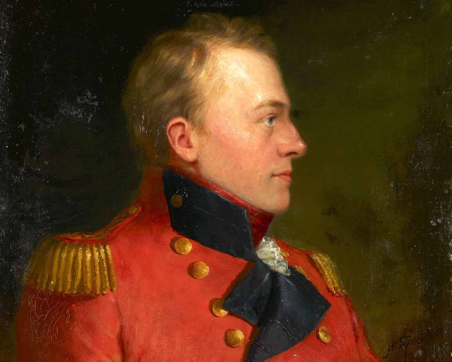 Sir Isaac Brock. This painting is copied from a portrait that was in the possession of John Savery Carey in 1897. (Photo: Library and Archives Canada, Acc. No. 1991-30-1)