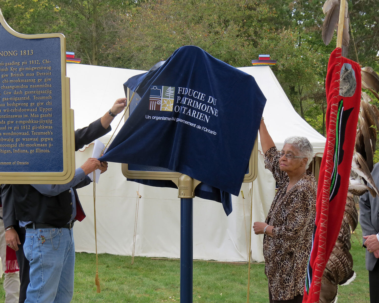 Provincial plaque unveiling in Thamesville to commemorate the Battle of Moraviantown
