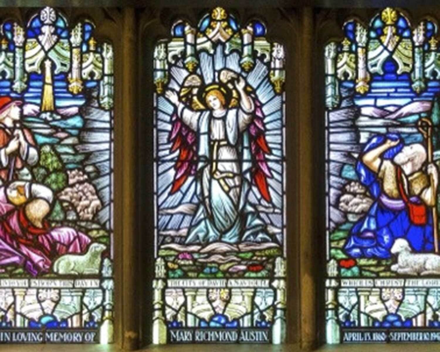 Stained-glass windows at the Metropolitan United Church, Toronto (Photo: Metropolitan United Church)