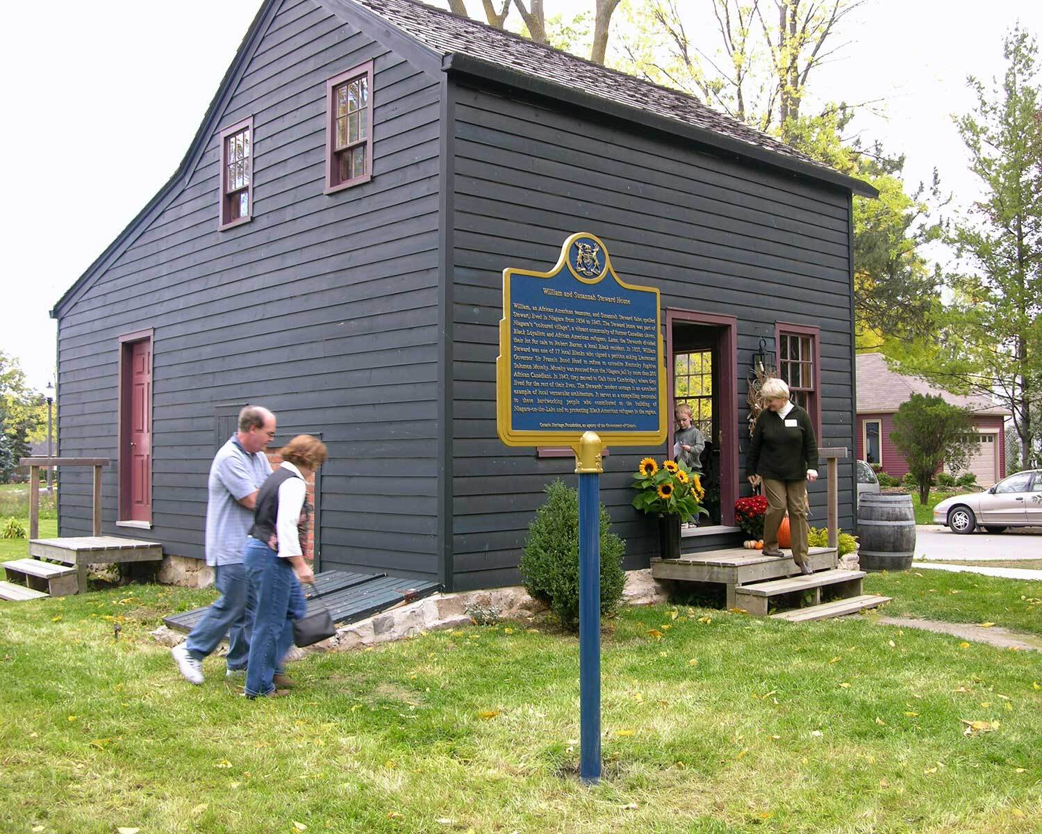 Plaque commemorating the William and Susannah Steward House, Niagara-on-the-Lake