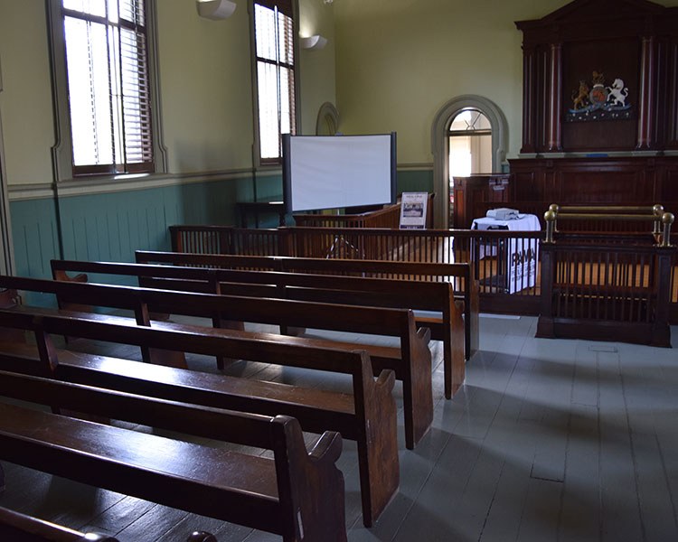 Courtroom at the Peel County Courthouse and Jail